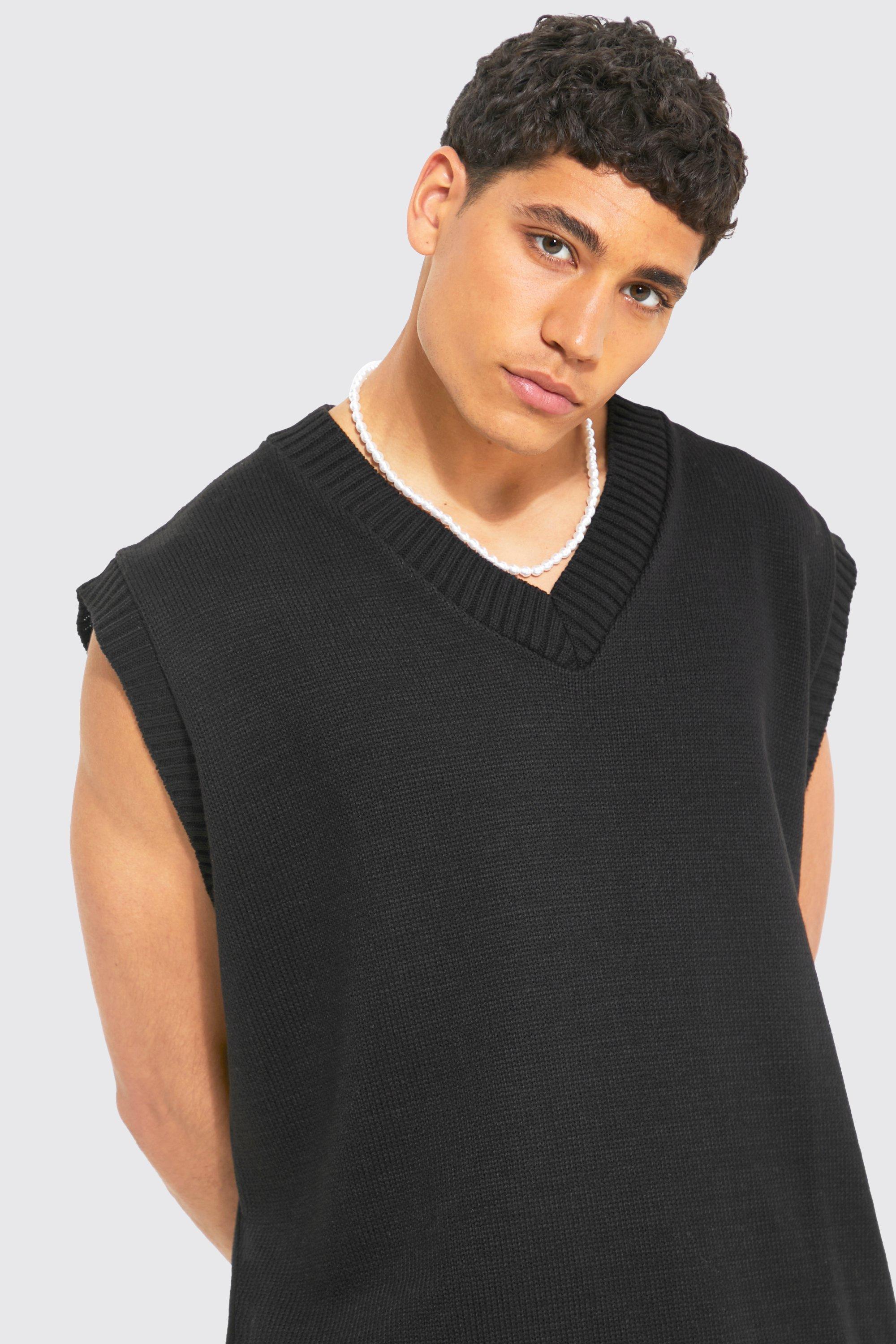 Black knitted clearance vest