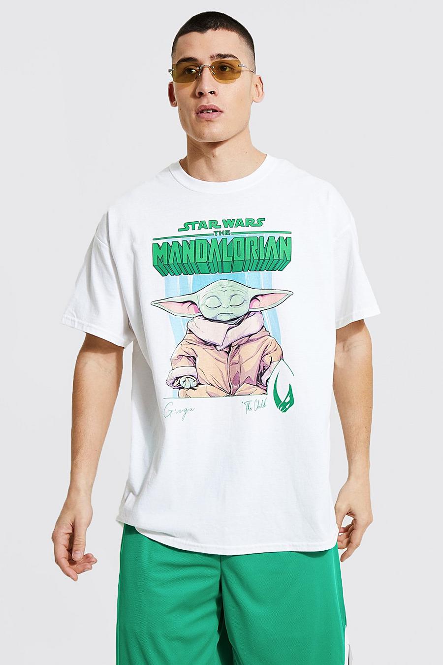 White Mandalorian Star Wars Oversize t-shirt image number 1