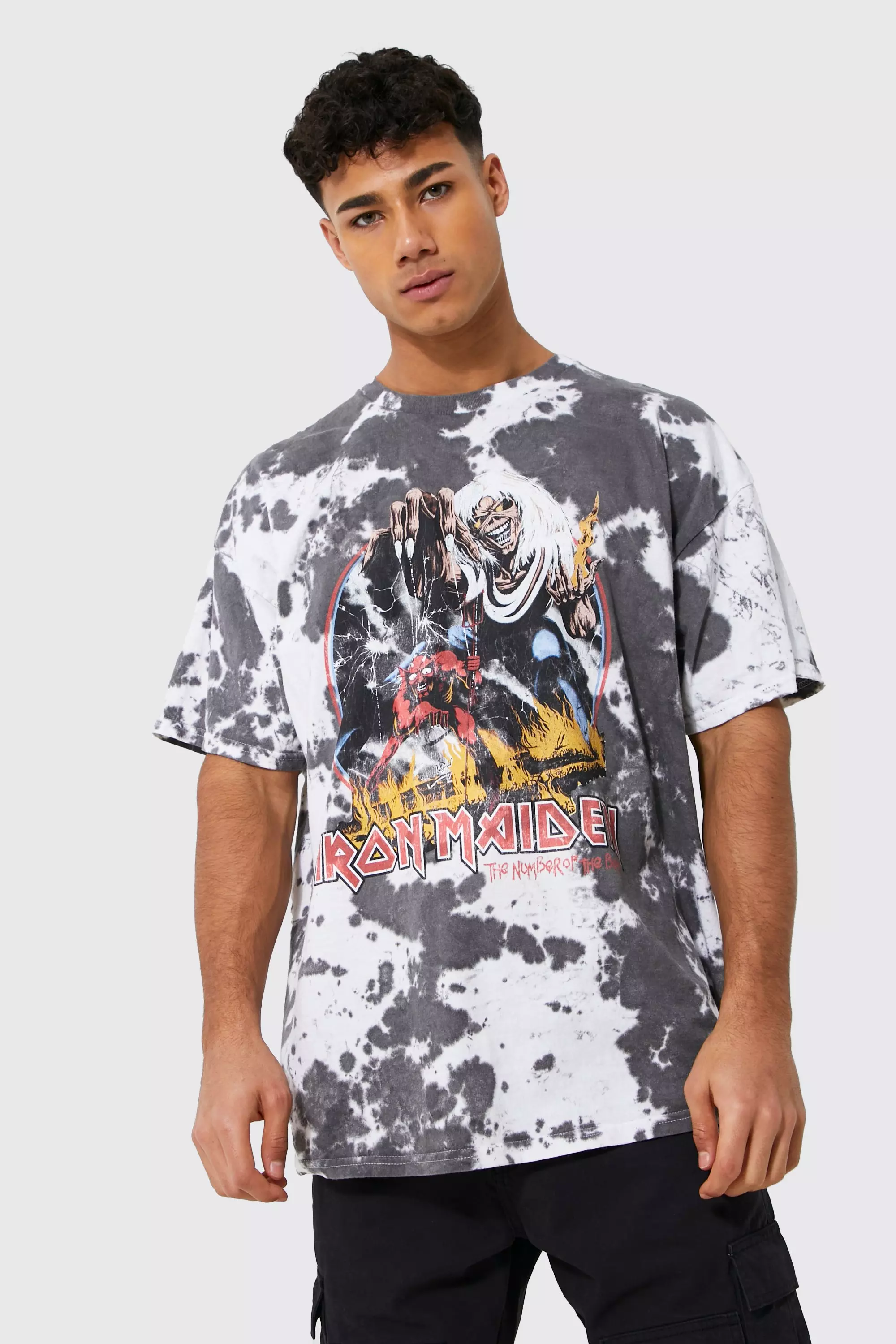 Iron maiden tie store dye shirt