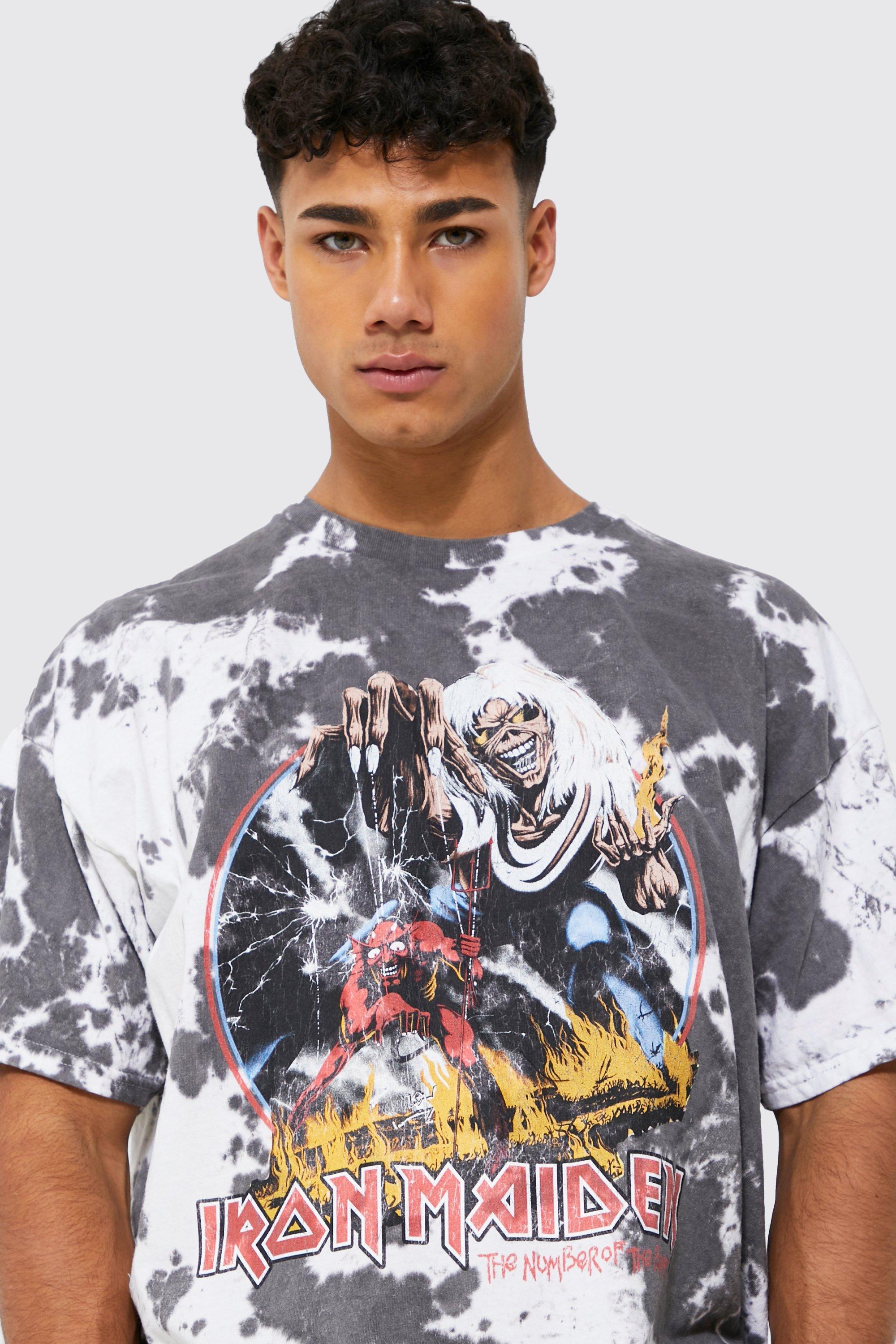 Iron maiden tie store dye shirt