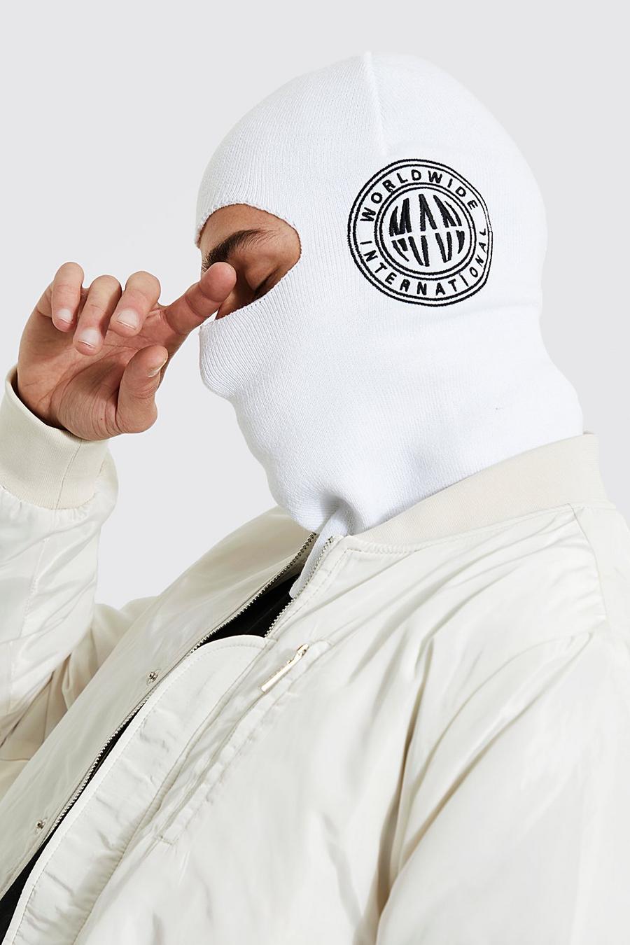 Cagoule à broderie Worldwide, White blanc