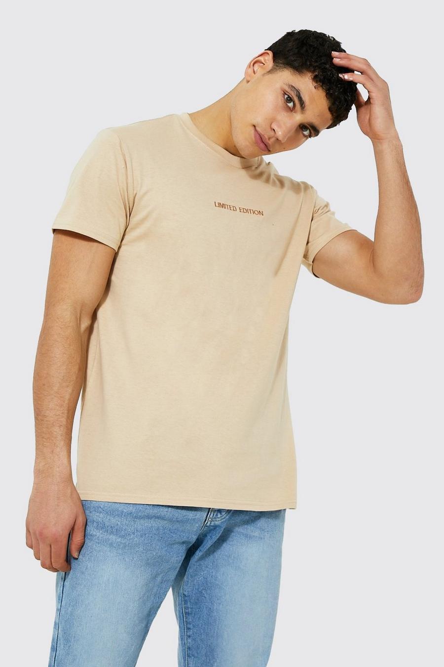Sand beige Limited Edition Embroidered T-shirt image number 1
