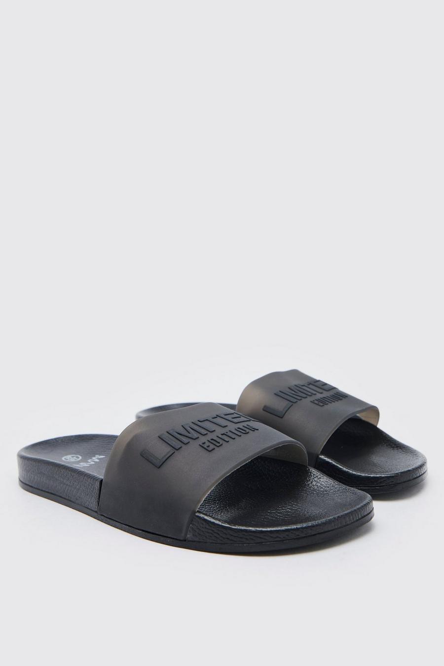 Black Limited Transparante Slippers