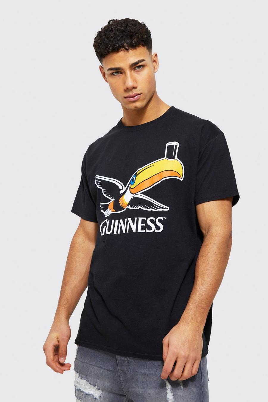 T-shirt oversize à imprimé Guiness, Black noir