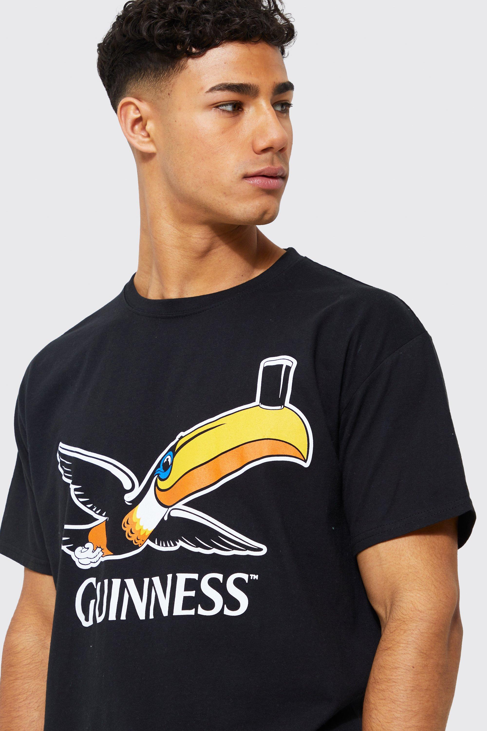 Men s Guinness Toucan License T shirt Boohoo UK