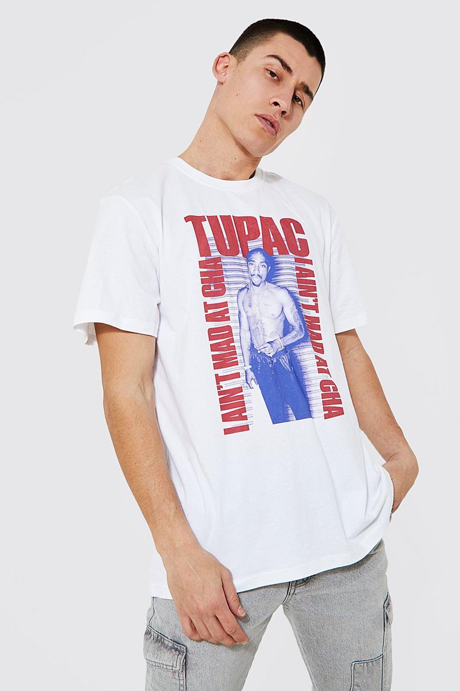 White Oversized Tupac License T-shirt