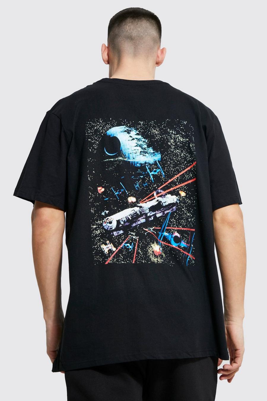 Men's Oversized Star Wars Back Print T-shirt | Boohoo UK