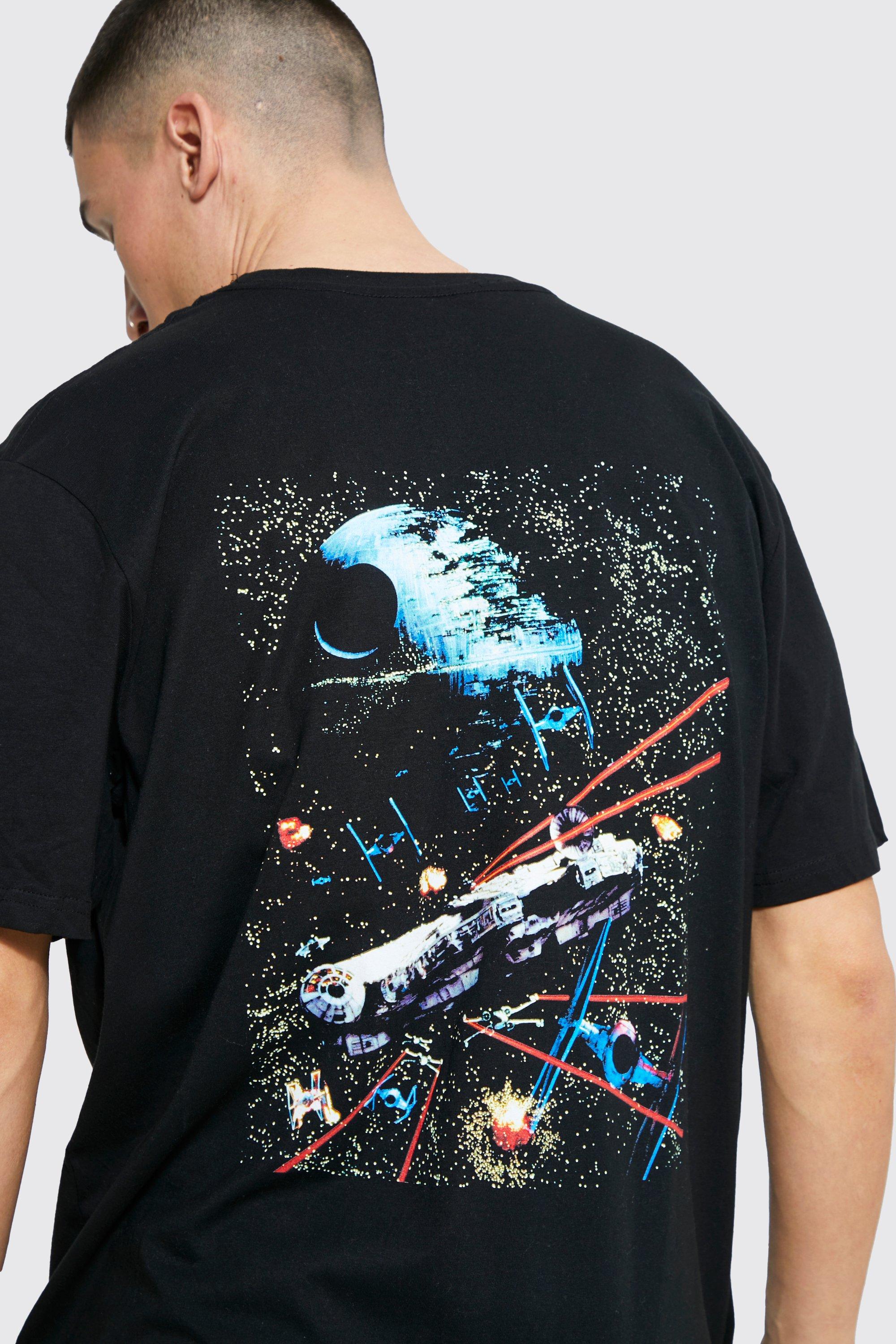 Oversized Star Wars T Shirt Met Rugopdruk