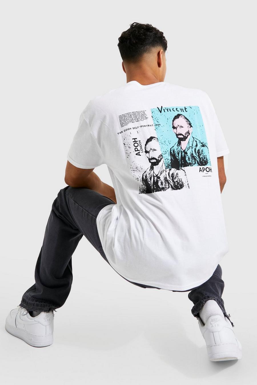White Van Gogh Oversize t-shirt image number 1
