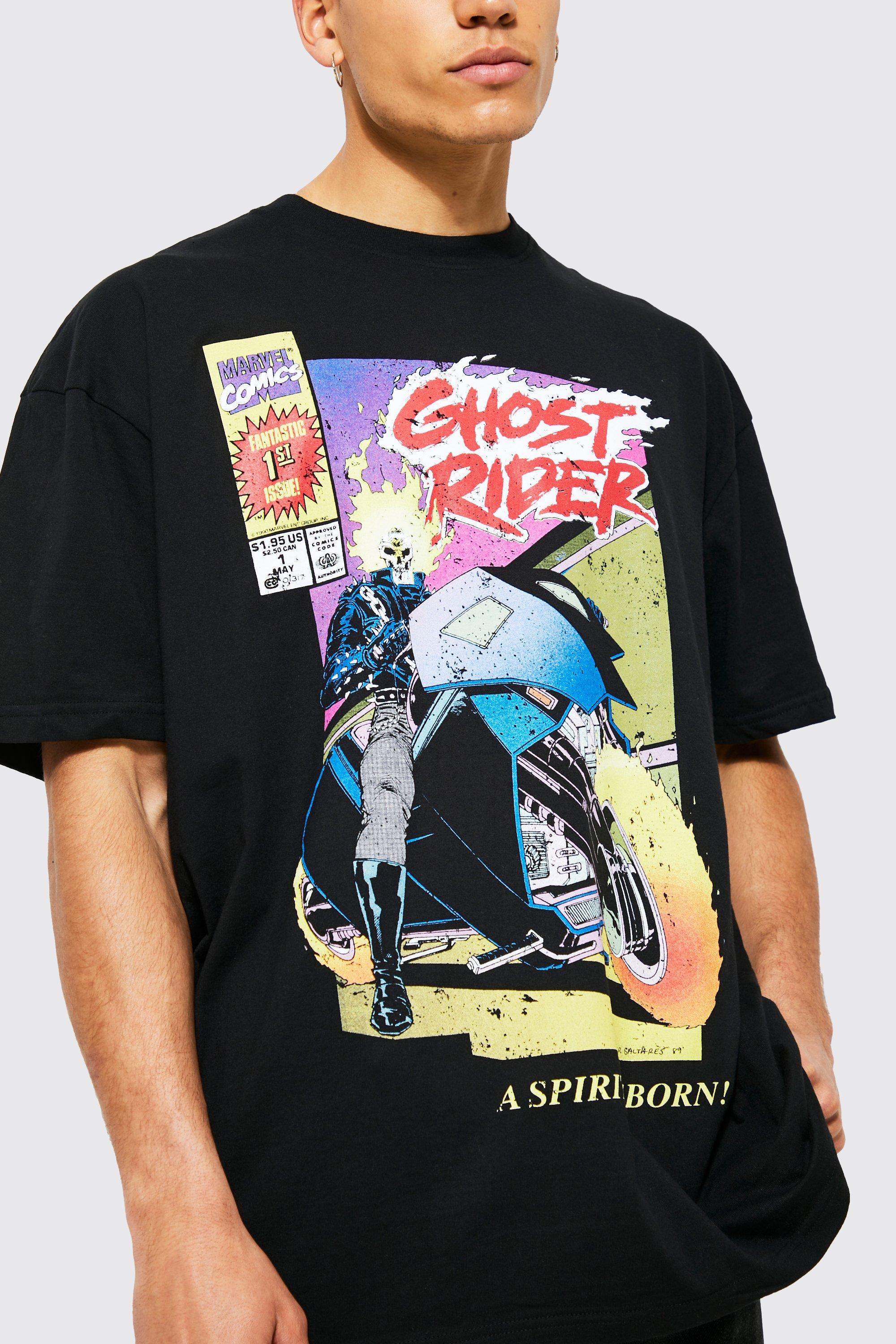 Oversized Ghost Rider Comic License T shirt