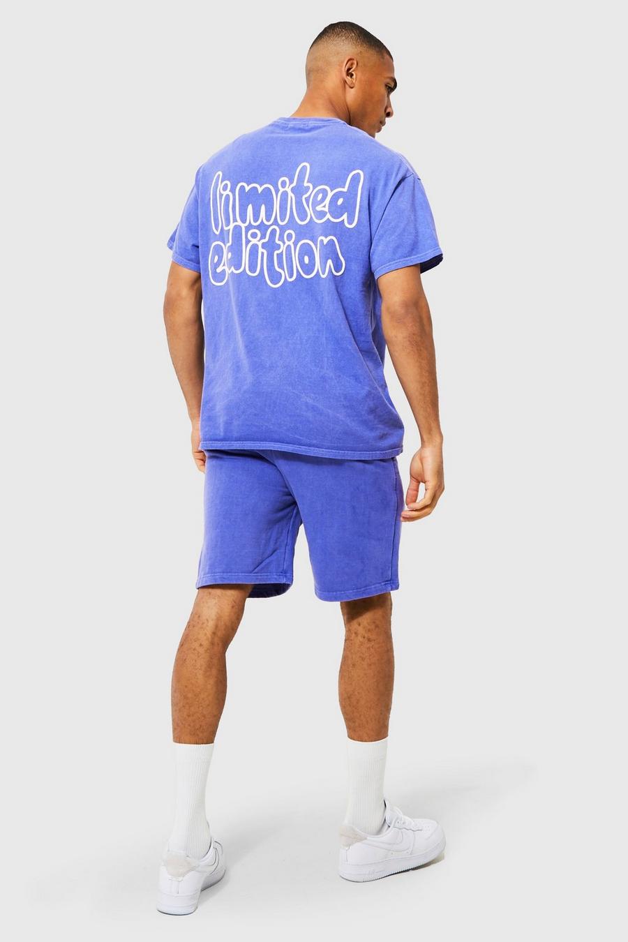 Purple Oversized Limited T-shirt And Short Set image number 1