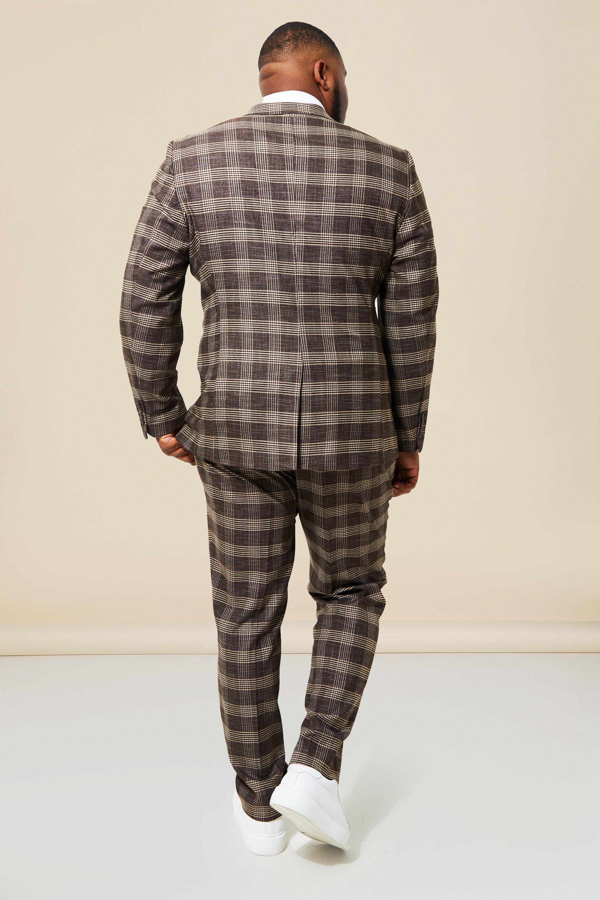 checkered suit brown