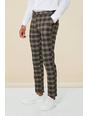 Brown Tall Slim Check Suit Trouser