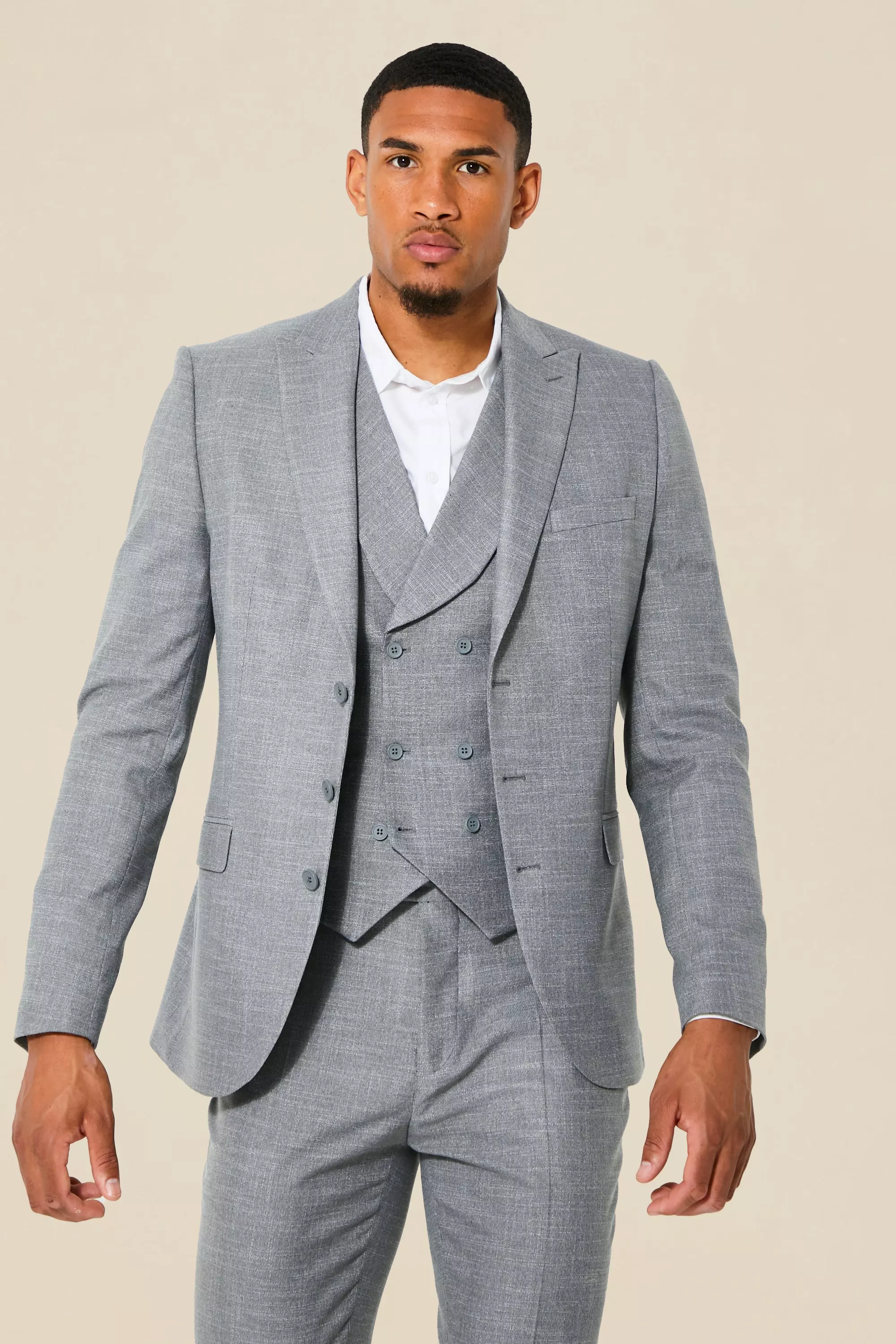 Grandad collar 2024 suit jacket