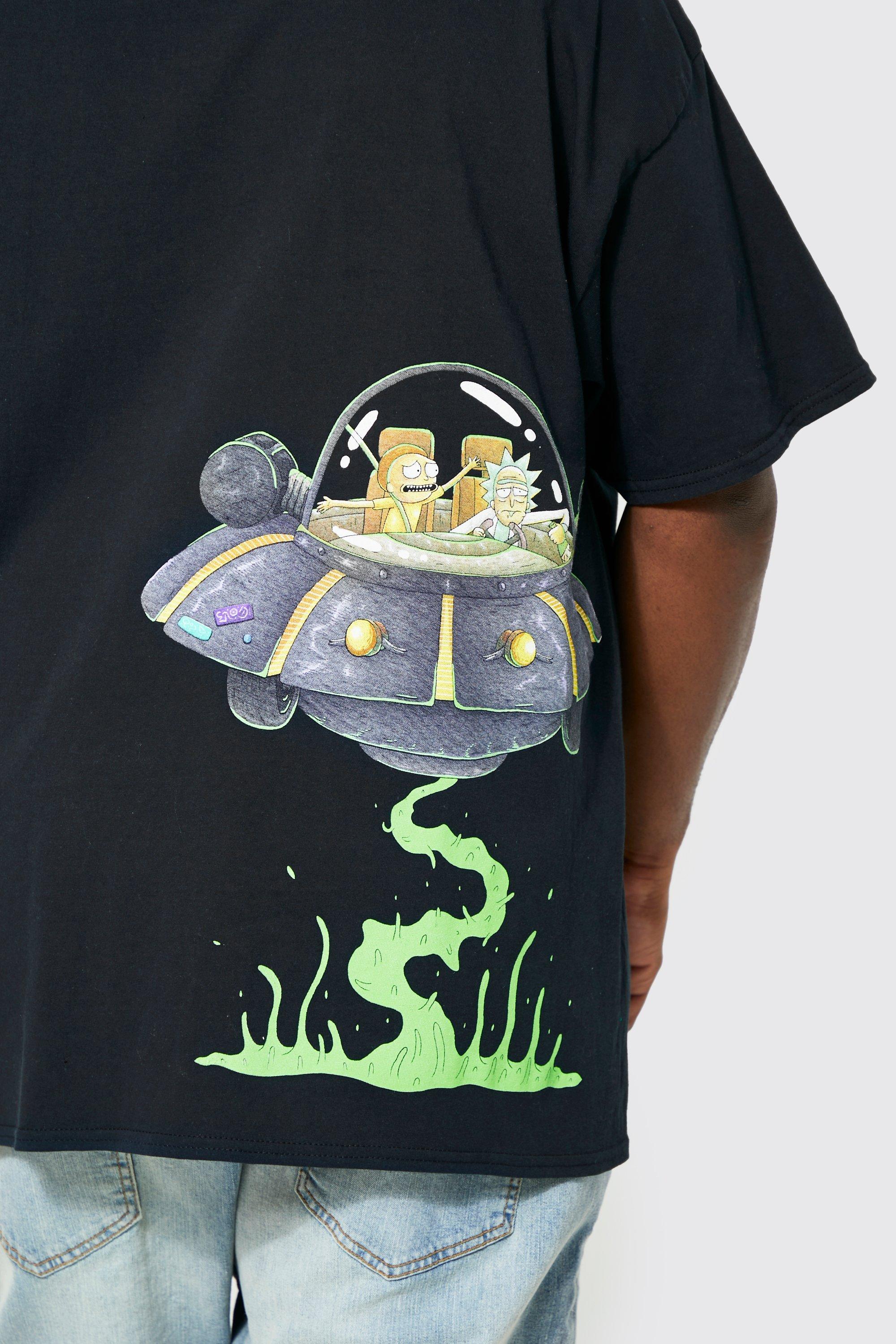 Plus Rick & Morty Spaceship License T-shirt | boohoo