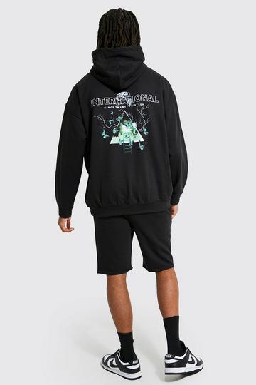 Oversized International Short Tracksuit black