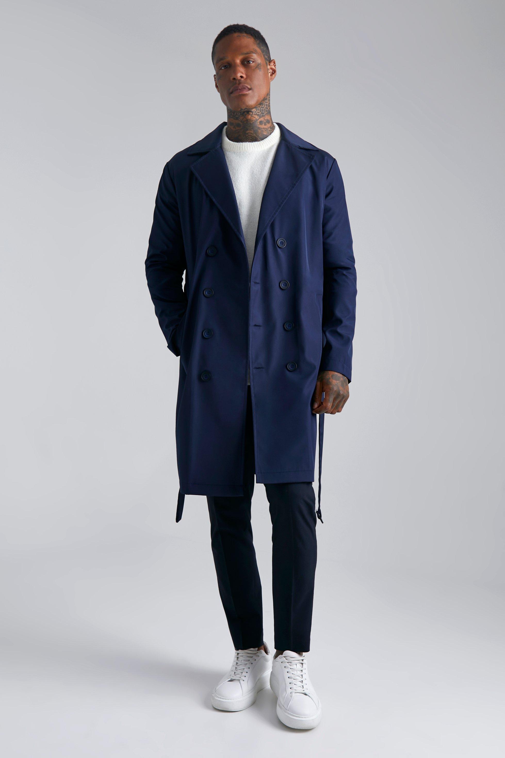 Single breasted outlet trench coat mens