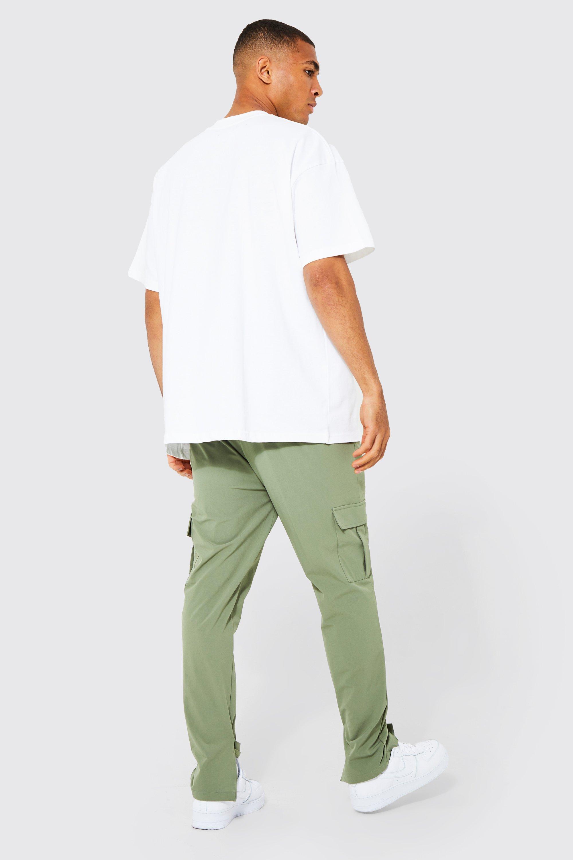 Mens - Woven Joggers in Olive Khaki