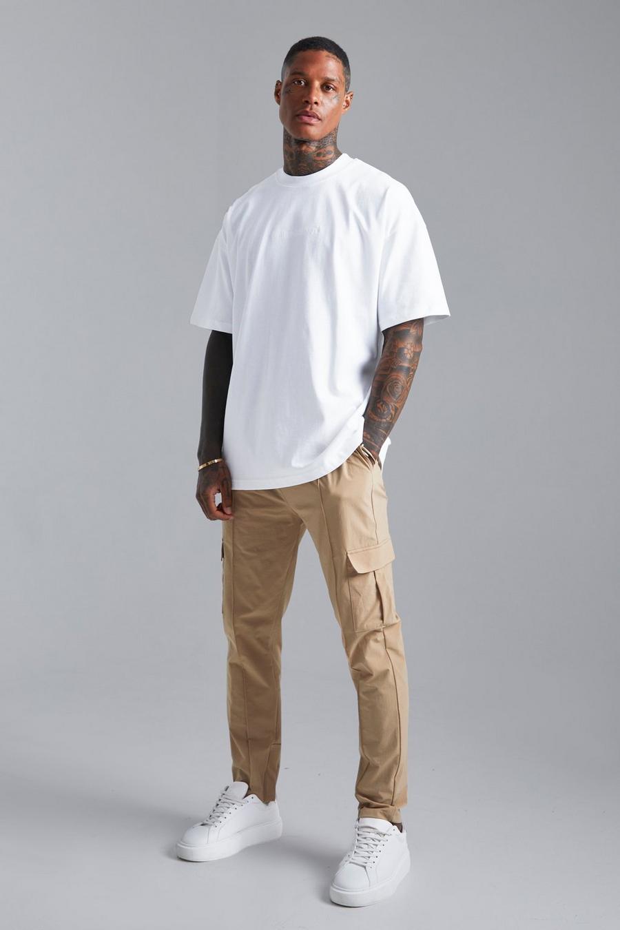 Sand beige Oversized Limited T-shirt And Woven Jogger Se