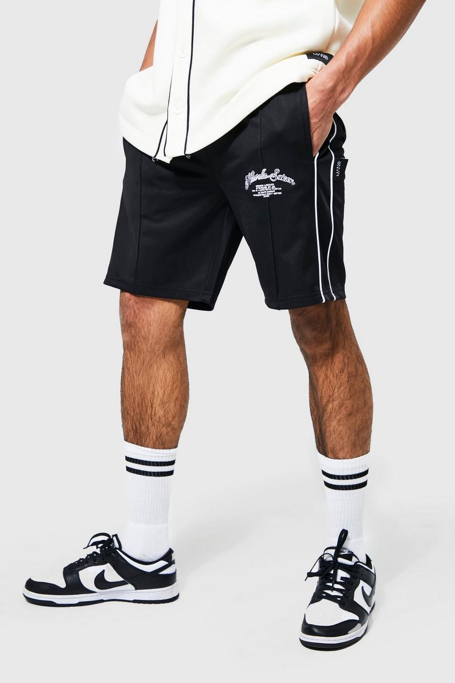 Black Nouvelle Saison Shorts i trikå med ledig passform image number 1
