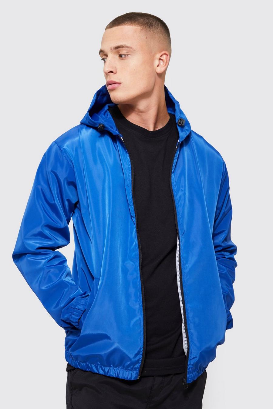 Blue Zip Through Hooded Cagoule image number 1