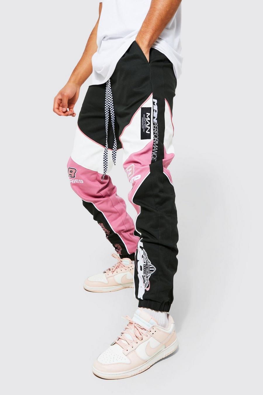 Pink Slim Fit Heavyweight Motocross Trousers