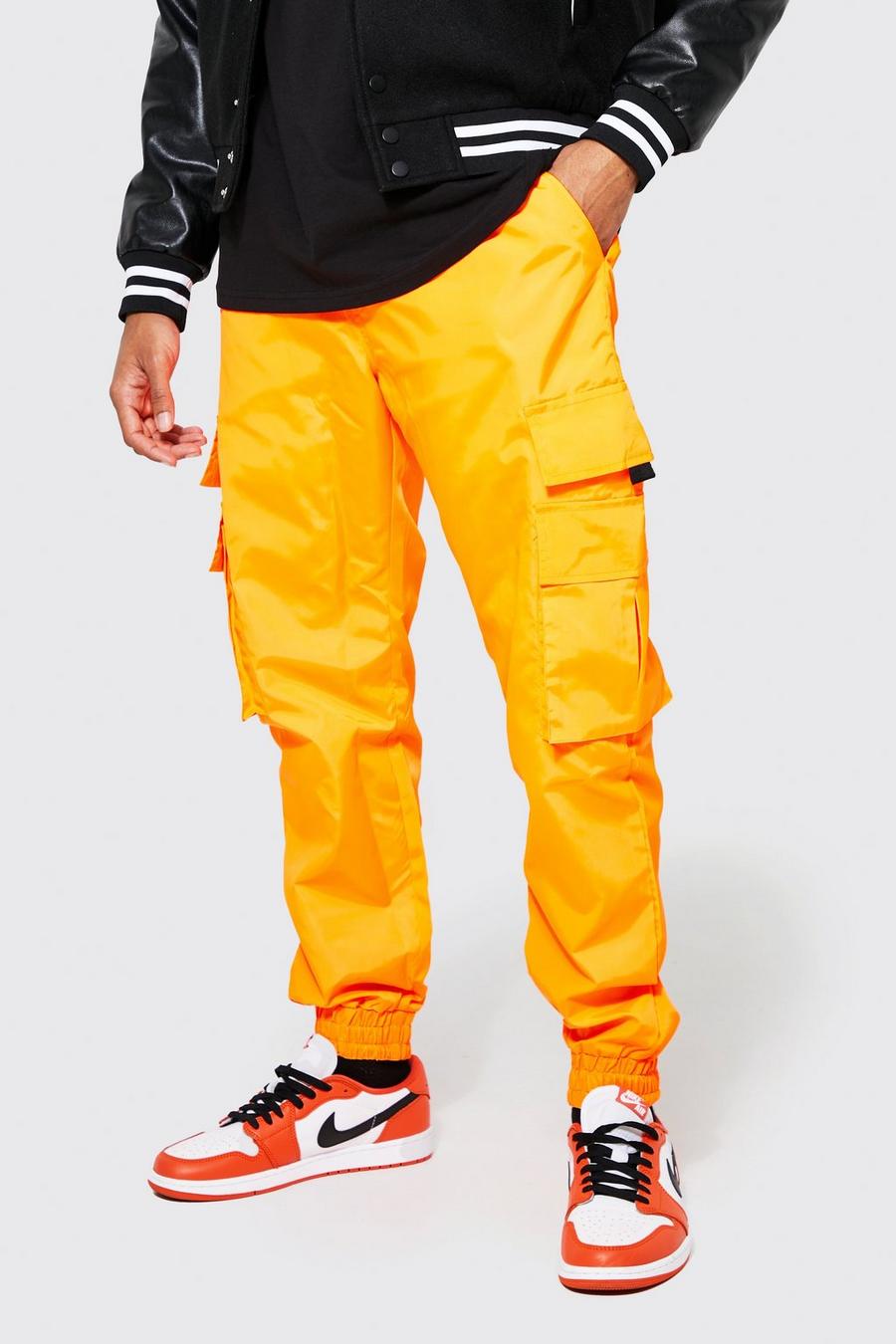 Orange Regular Fit Heavyweight Nylon Cargo Trouser