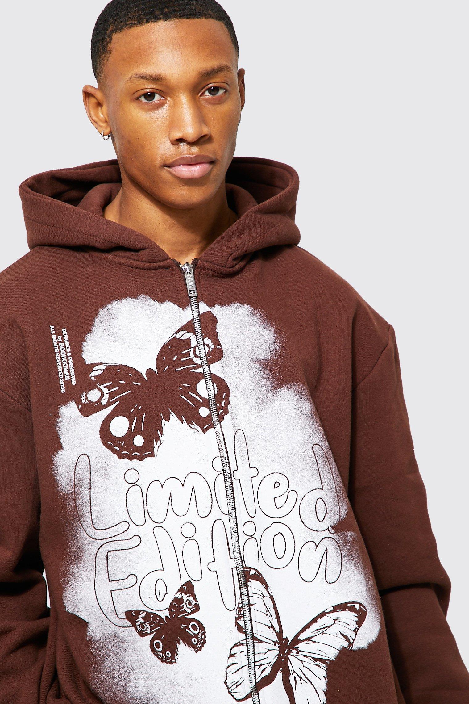 Limited Edition Butterfly Zip Through Hoodie boohoo