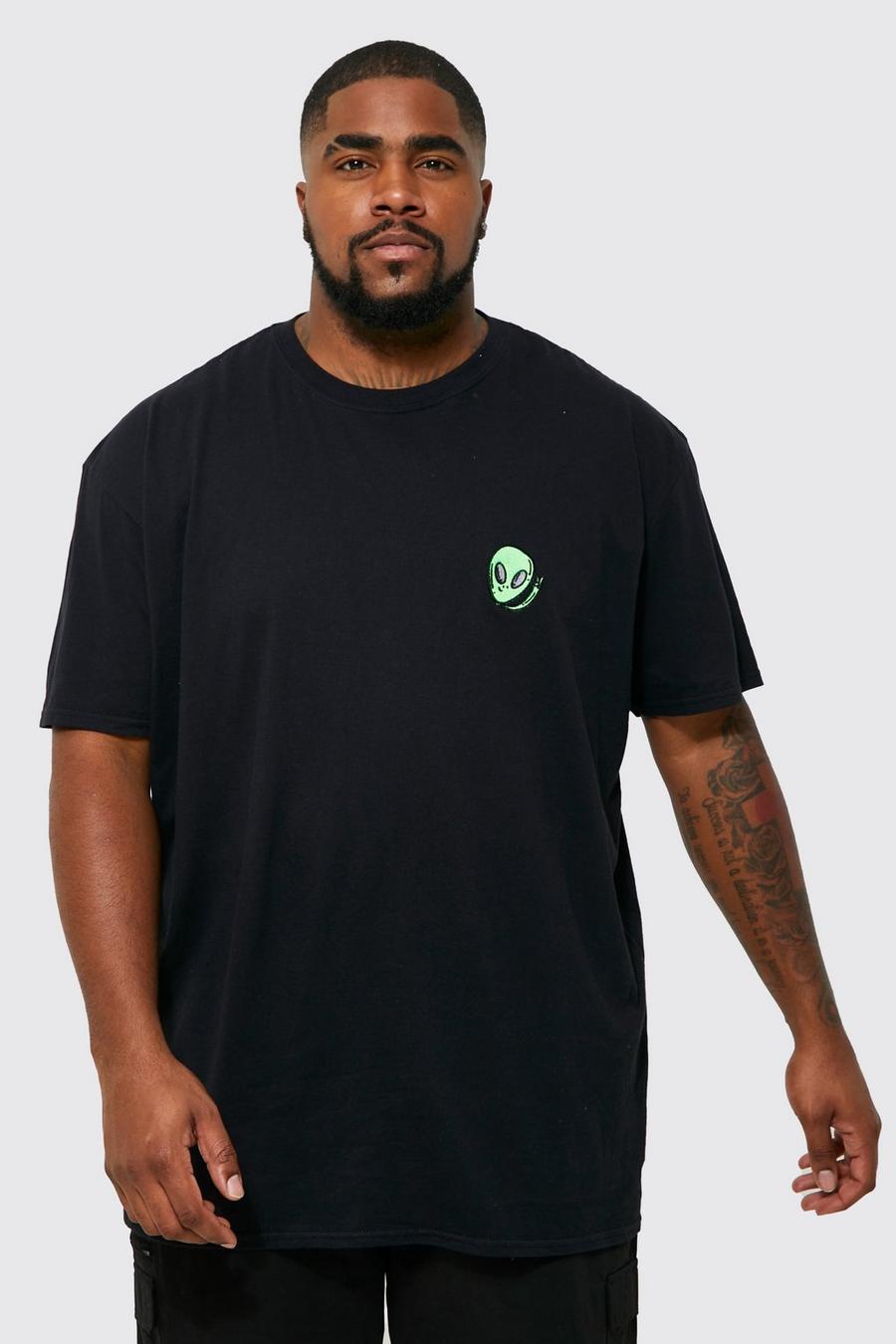 Black Plus T-shirt med brodyr image number 1