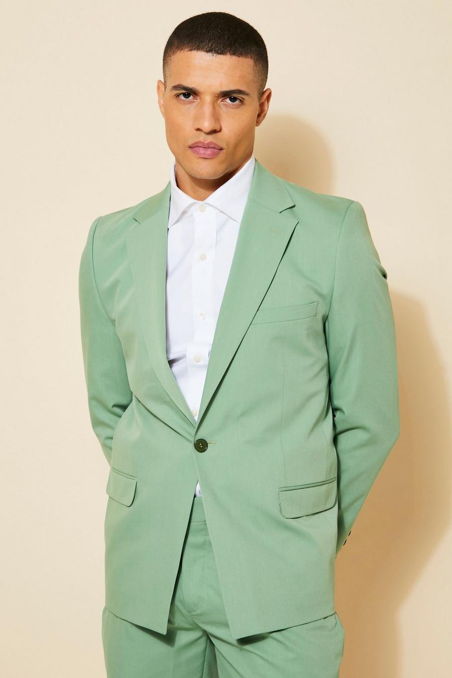 Sage Relaxed Single Breasted Suit Jacket image number 1