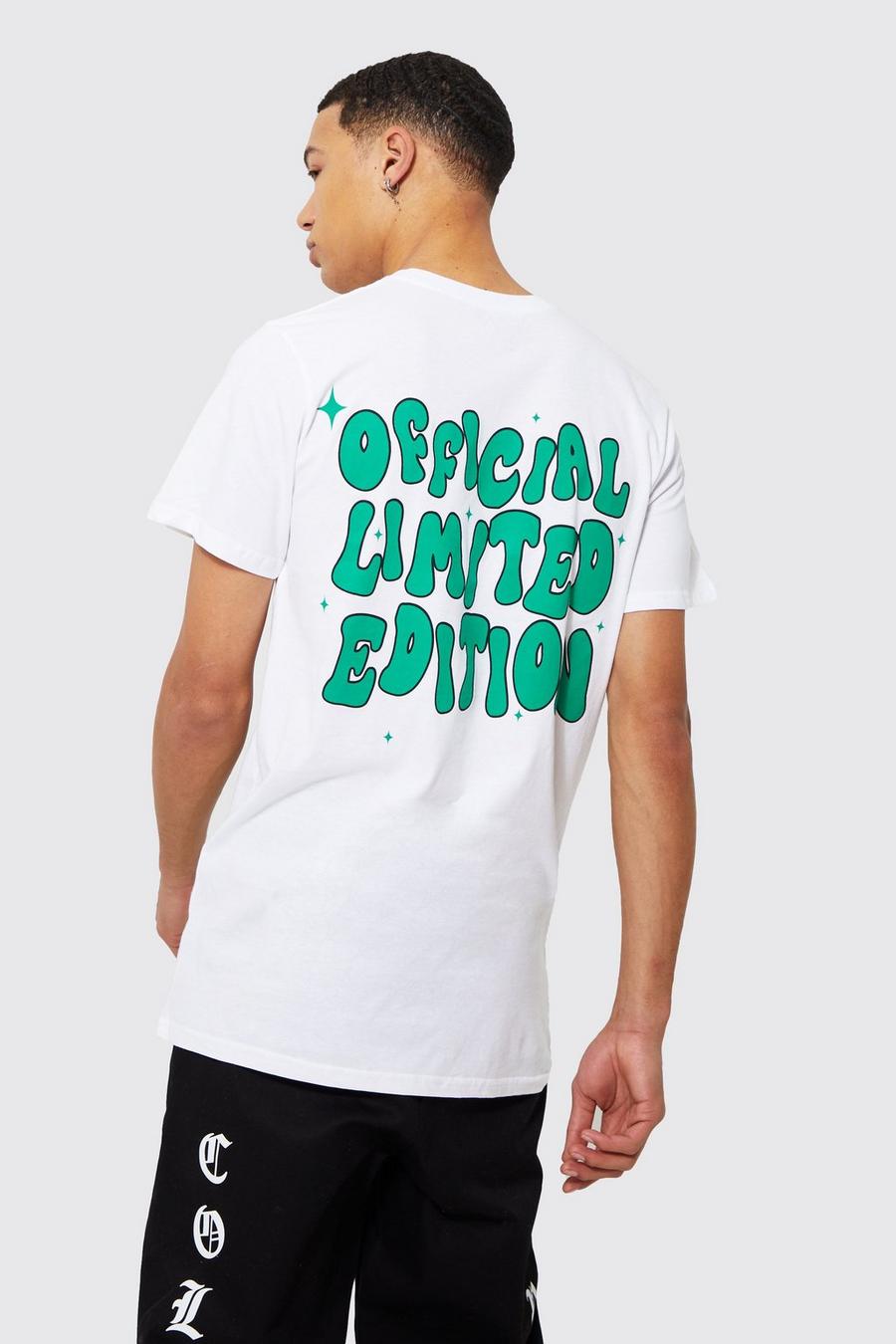 White Tall Official Back Print Longline T-shirt image number 1