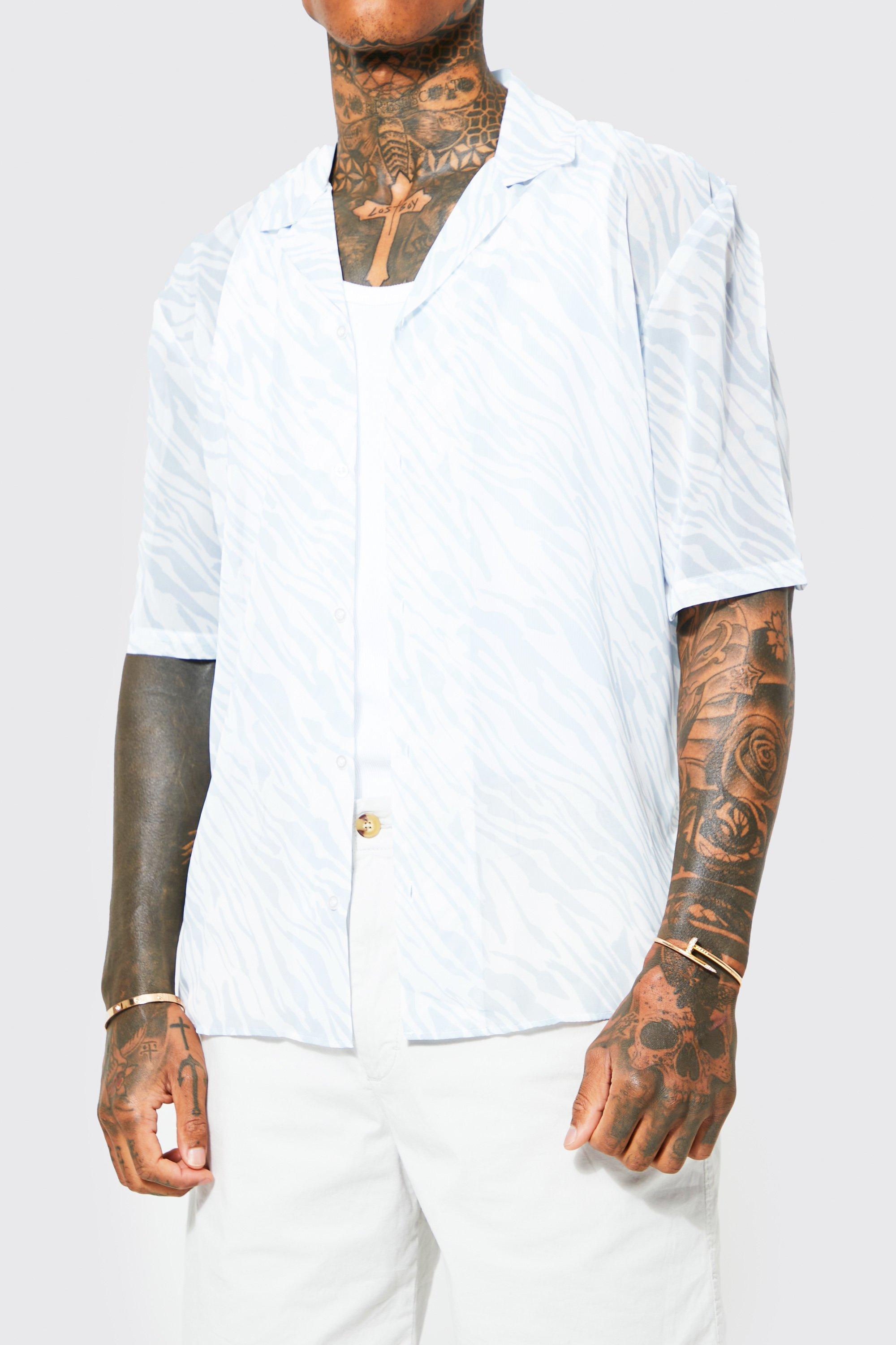 Chemise transparente homme hot sale