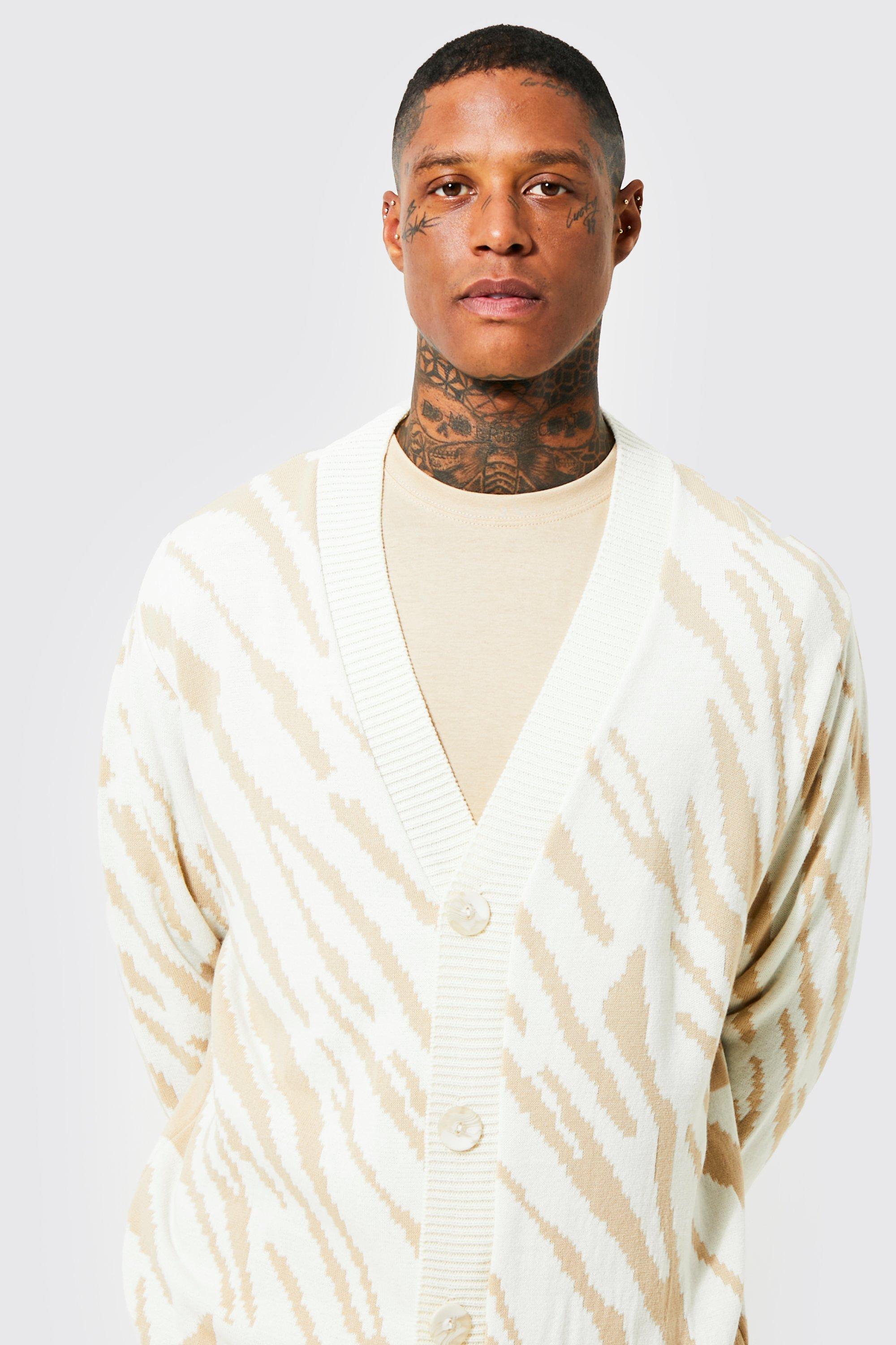 baggy cream cardigan