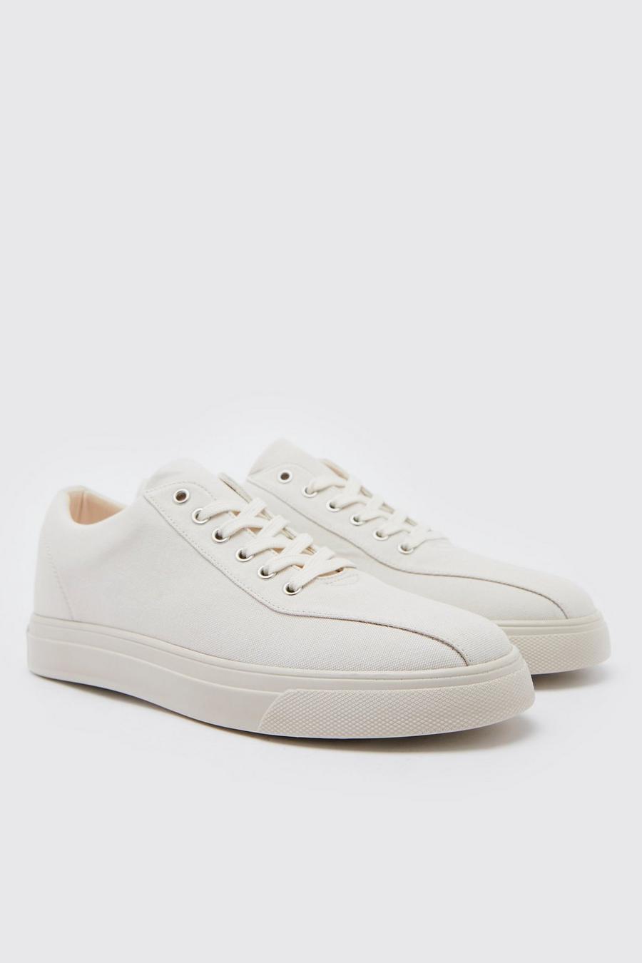 Canvas Sneaker, Ecru white