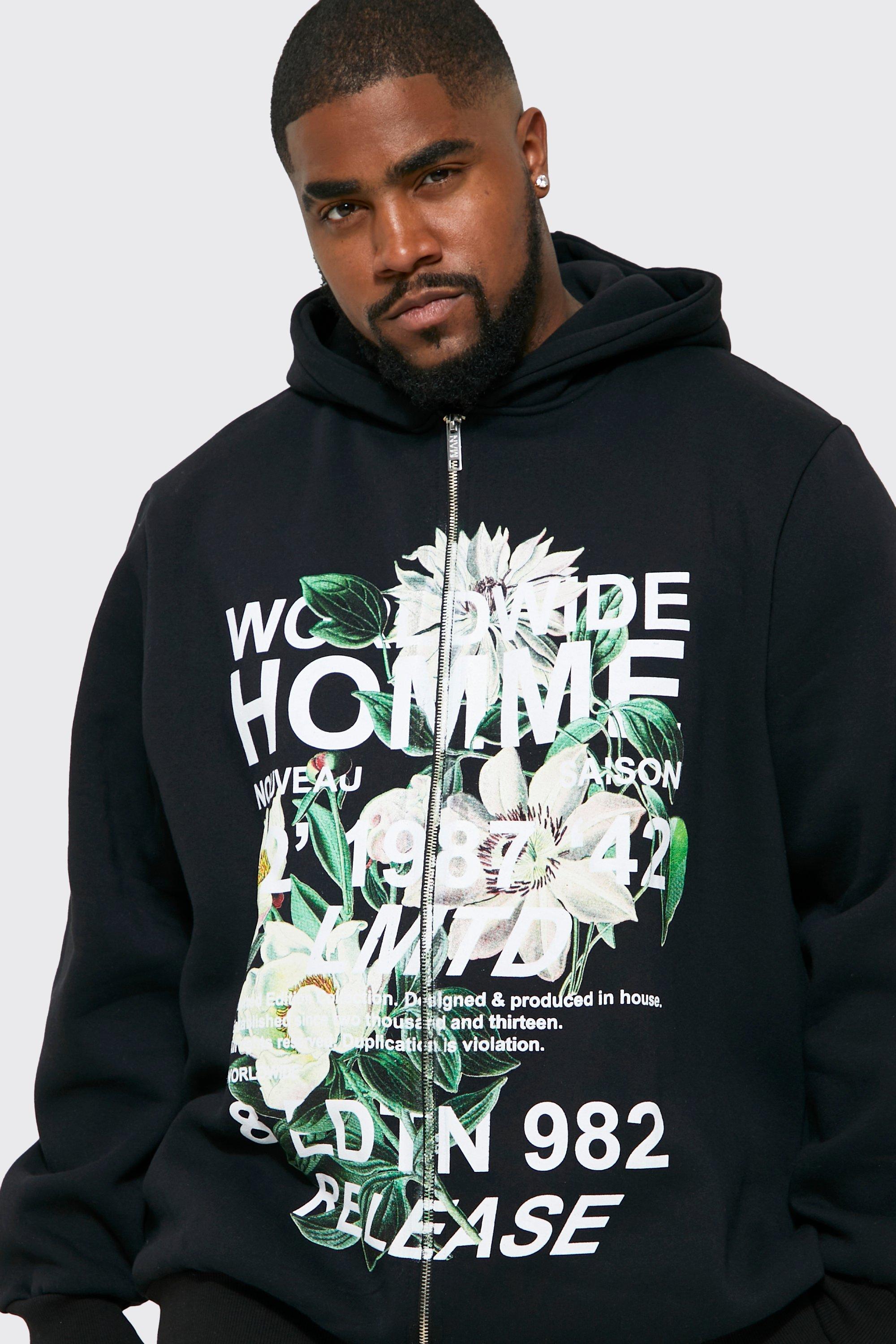 Floral mens outlet hoodie