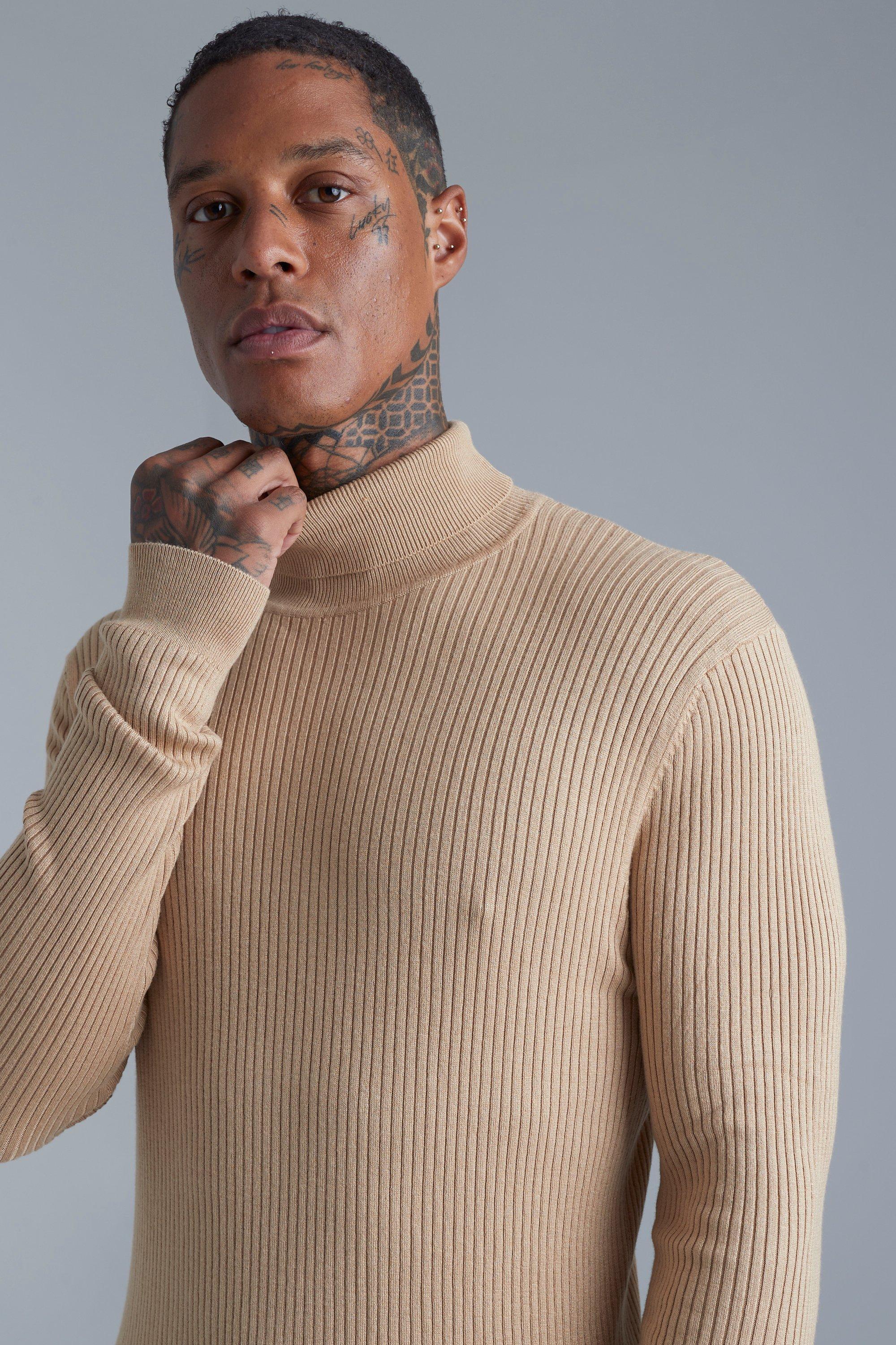 Mens woolen shop polo neck jumpers