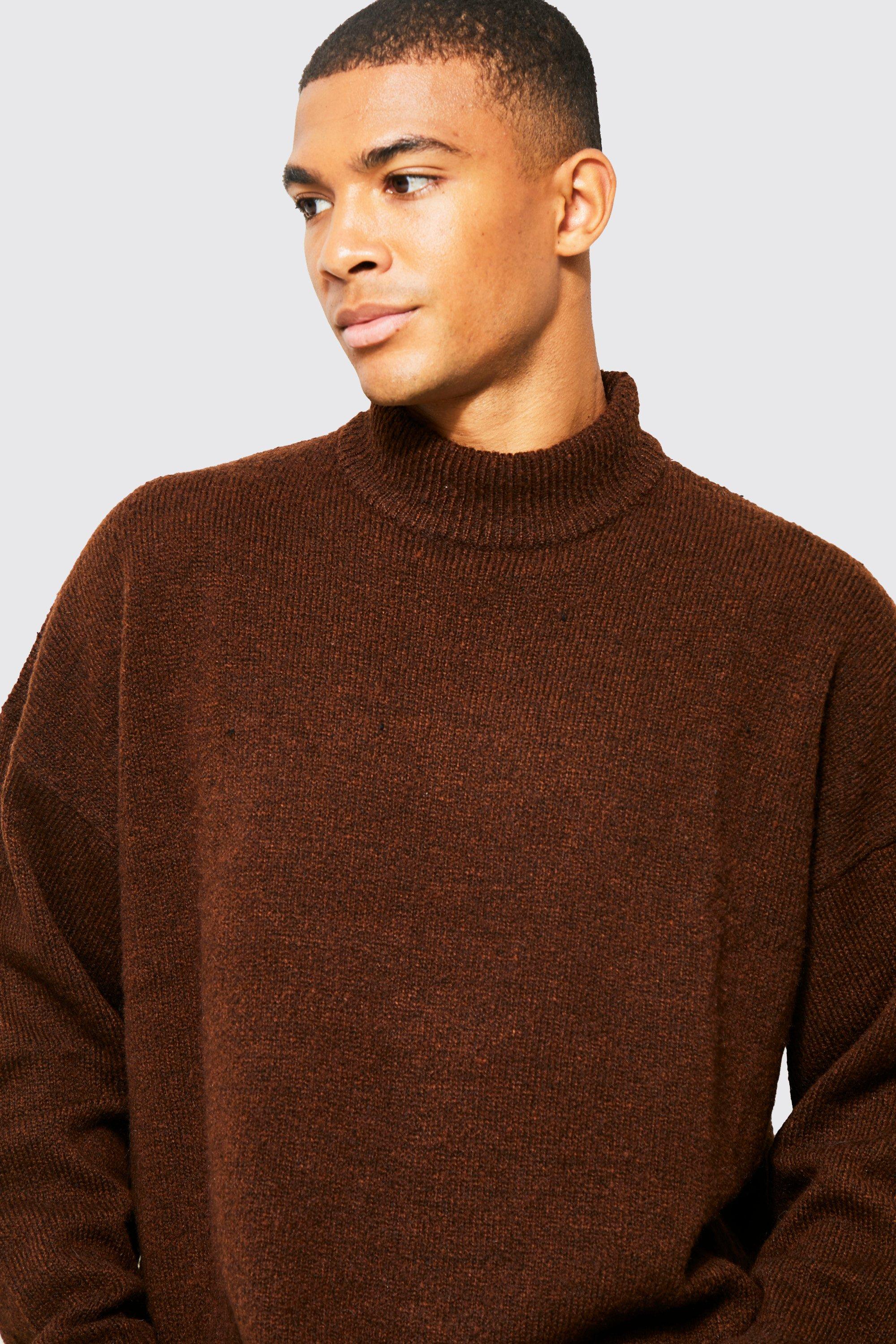 Boxy Brushed Jacquard Knitted Jumper