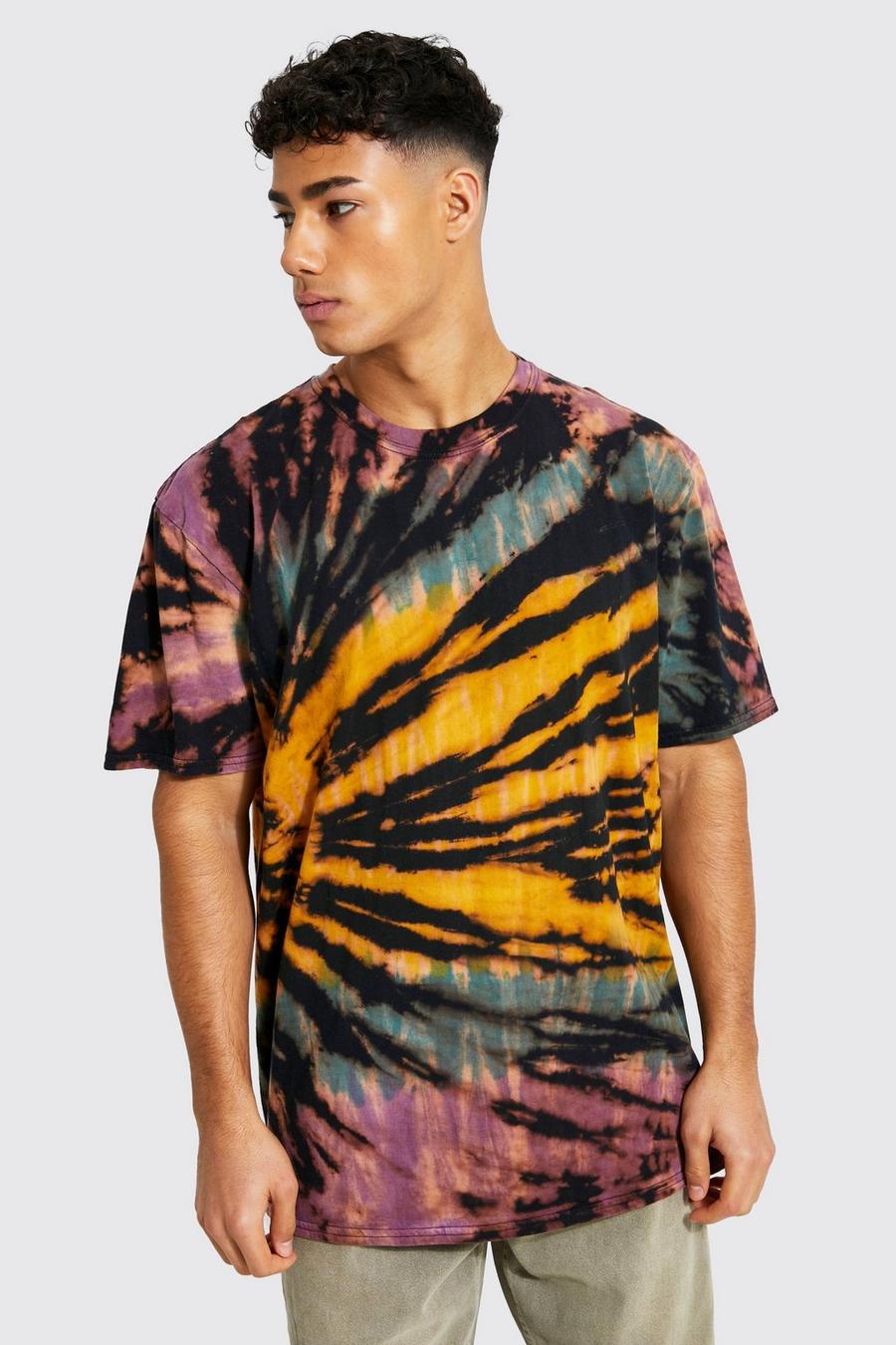 T-shirt oversize effet tie-dye, Black image number 1
