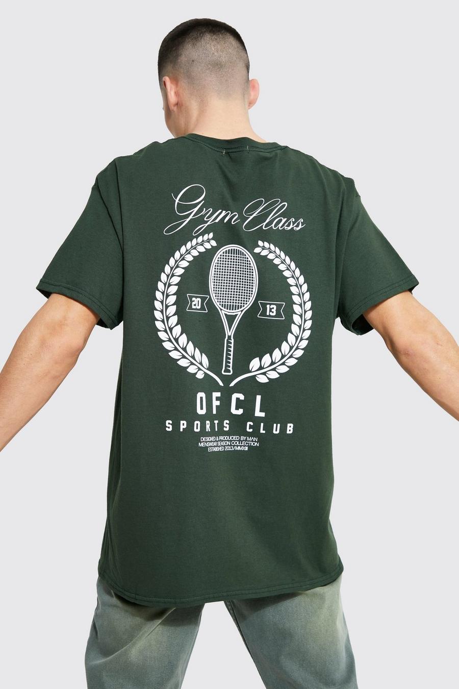 Oversize Official T-Shirt mit Print, Forest grün