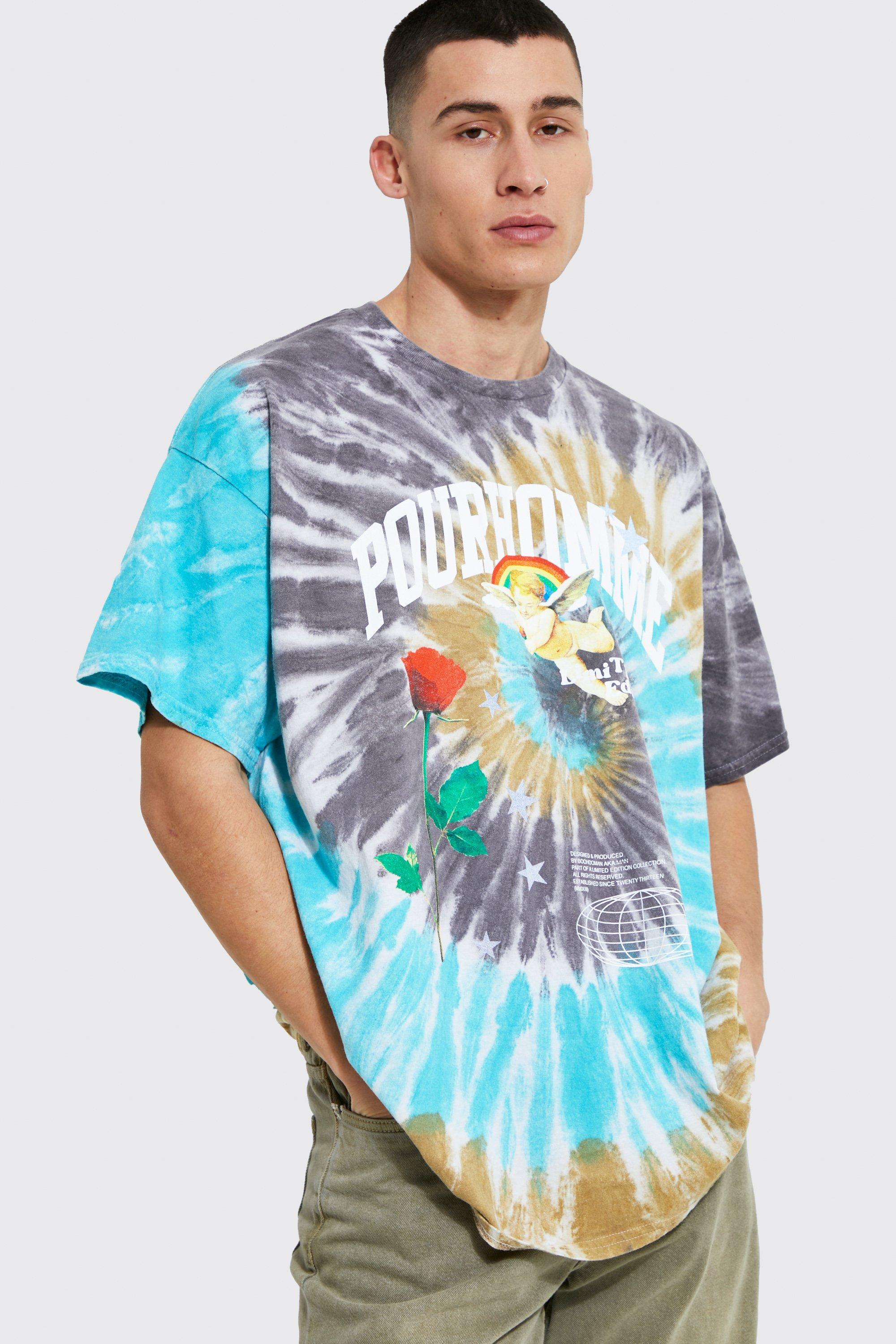 T shirt oversize effet tie dye boohoo