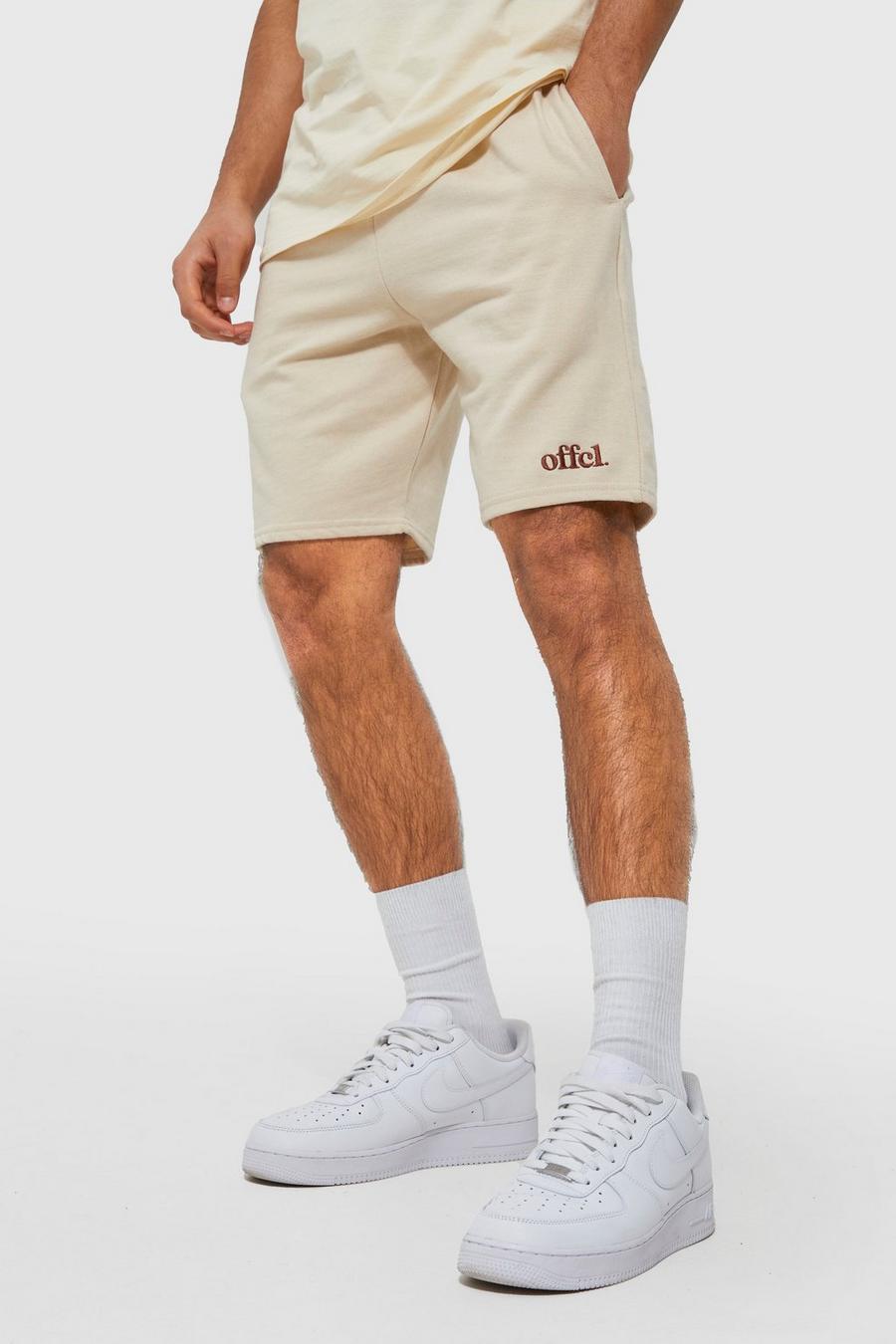 Sand Slim Mid Offcl Embroidered Jersey Shorts image number 1