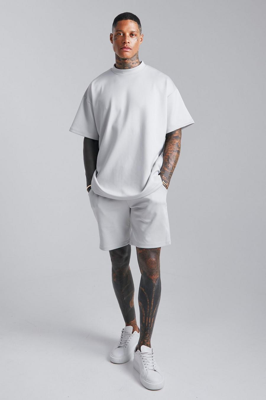 Light grey Oversize T-shirt och shorts image number 1
