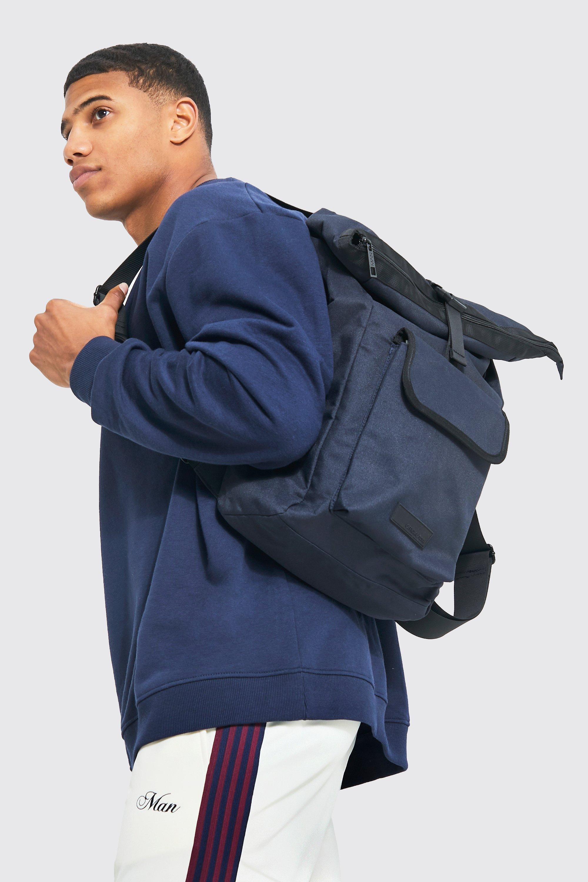 Nylon Flat Top Rucksack boohoo