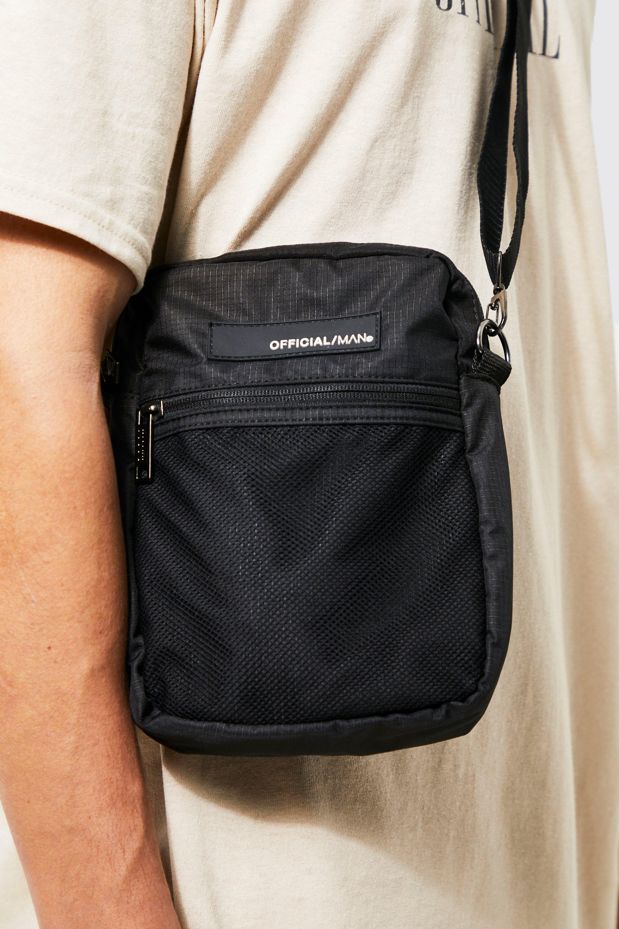 Man Official Messenger Bag boohoo