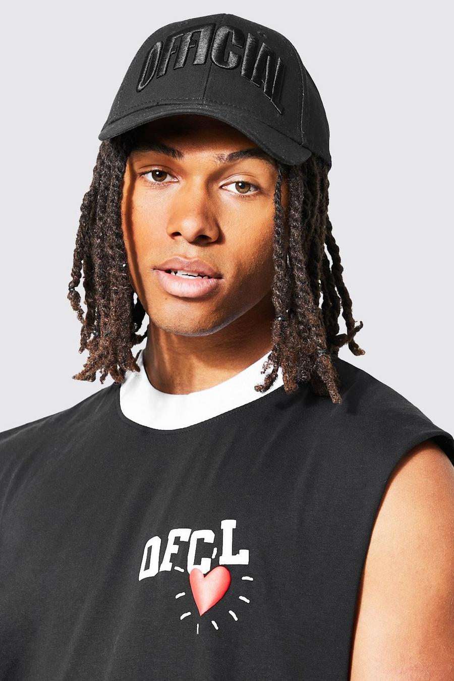 Black Official High Build Embroidered Baseball Cap image number 1