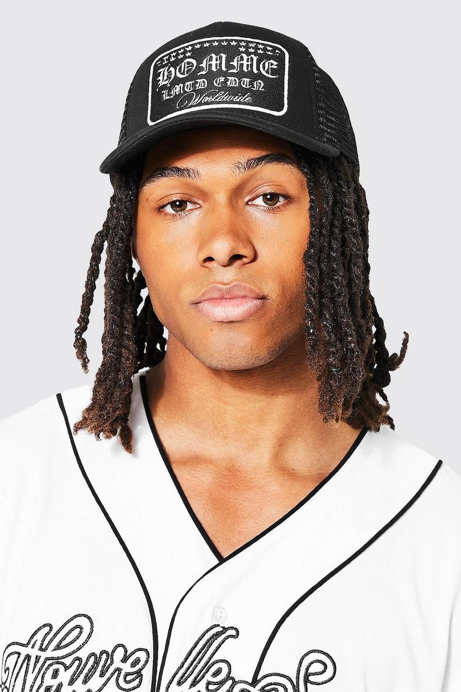 Cappello da baseball Trucker con stemma Homme, Black image number 1