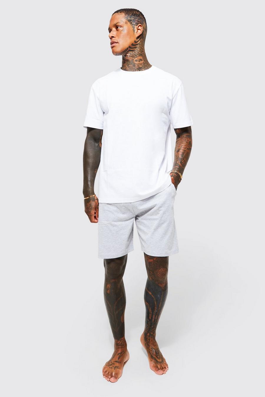 Grey Man Dash Loungewear Set Met Shorts image number 1