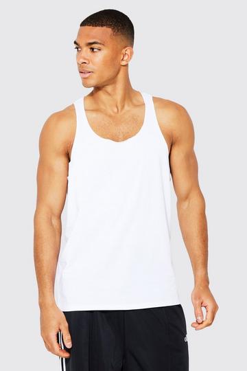 Basic Racer Back Vest white