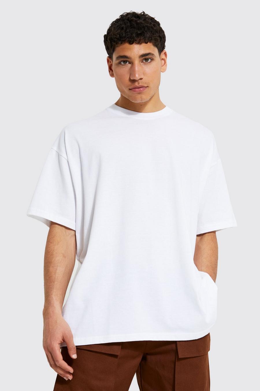T-shirt oversize a girocollo, White image number 1