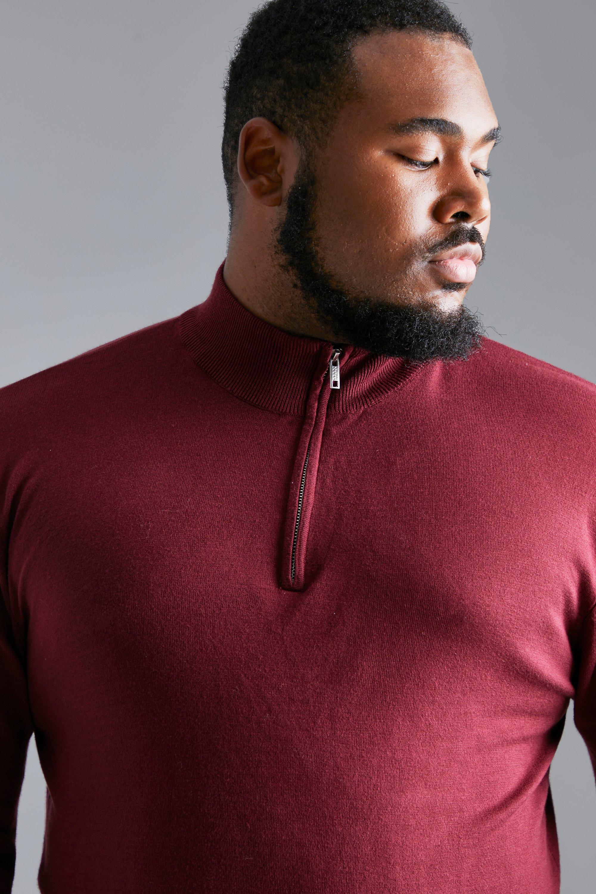 Mens funnel neck hot sale zip jumper